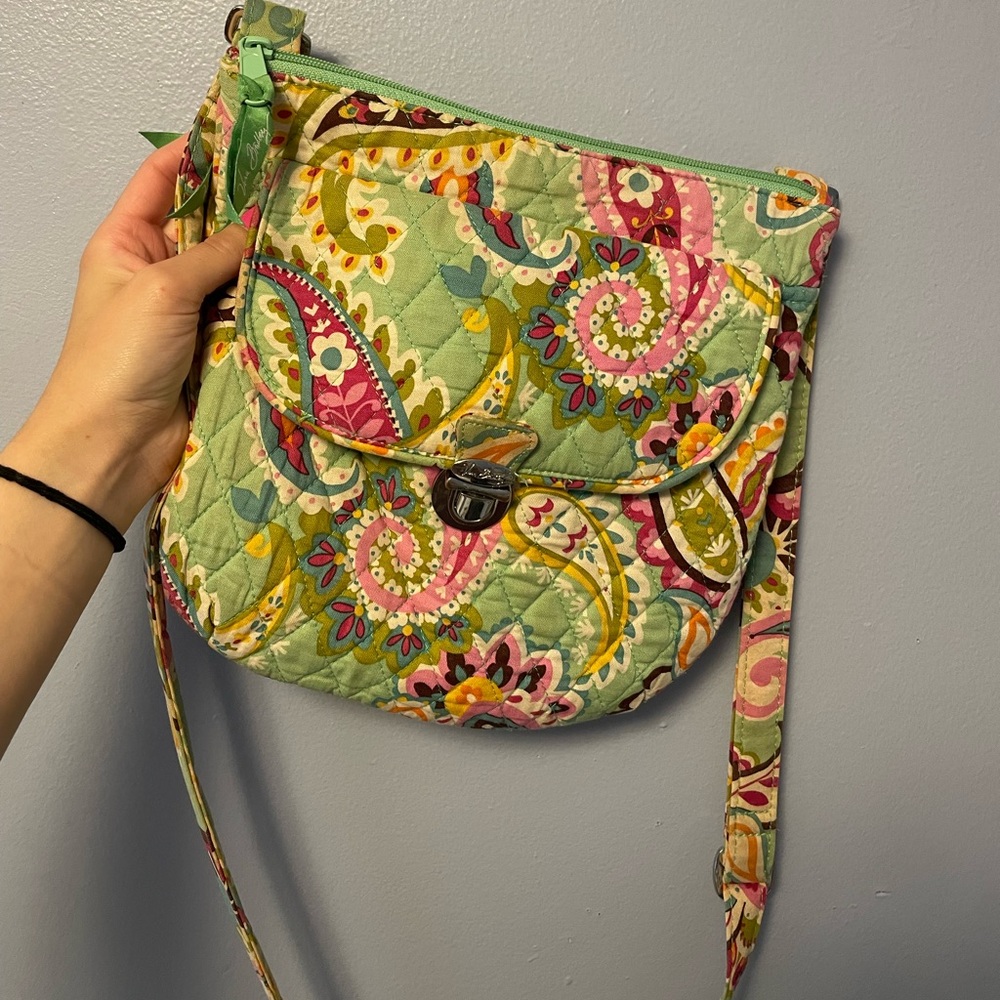 Vera Bradley Quilted Paisley Print Crossbody Purse